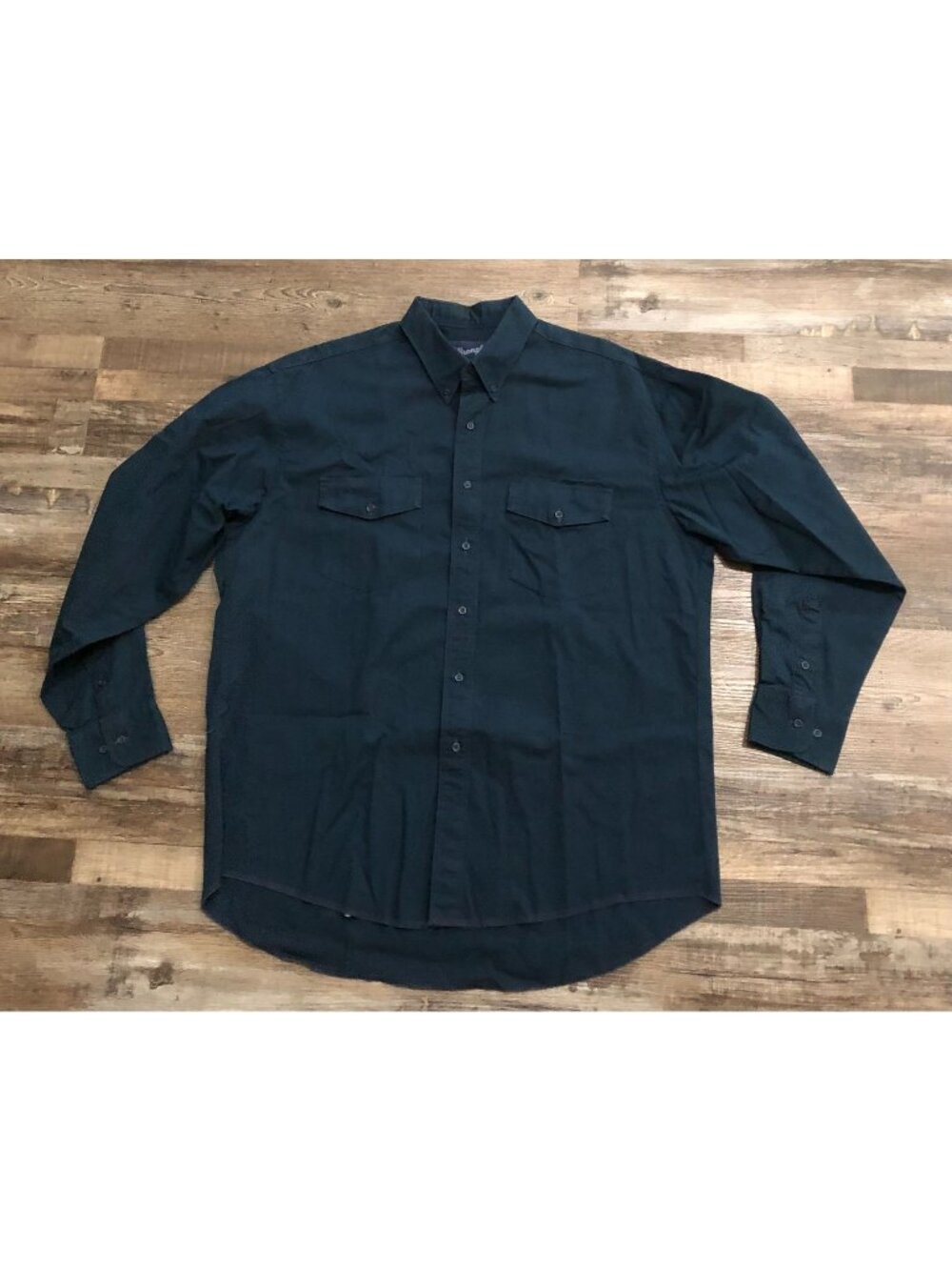 Wrangler X Long Tails Mens XL Navy Blue Long Sleeve Button Down Shirt